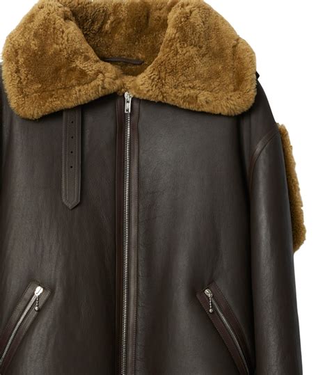 burberry giacca aviator uomo|Giacca da aviatore in shearling (Otter) .